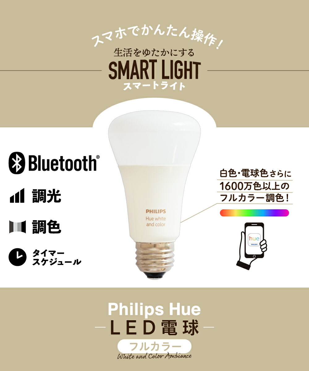 楽天市場】【Philips Hue】 【4個セット】 LED電球 スマートライト LED