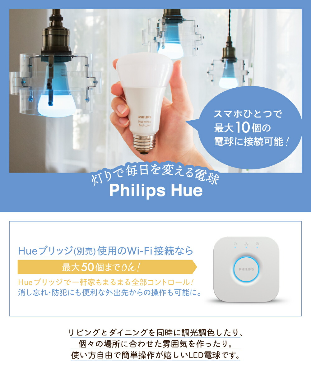 楽天市場】【Philips Hue】 【4個セット】 LED電球 スマートライト LED