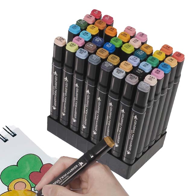 楽天市場】【表現の幅が広がる！】ハック(HAC) カラフルツインマーカー