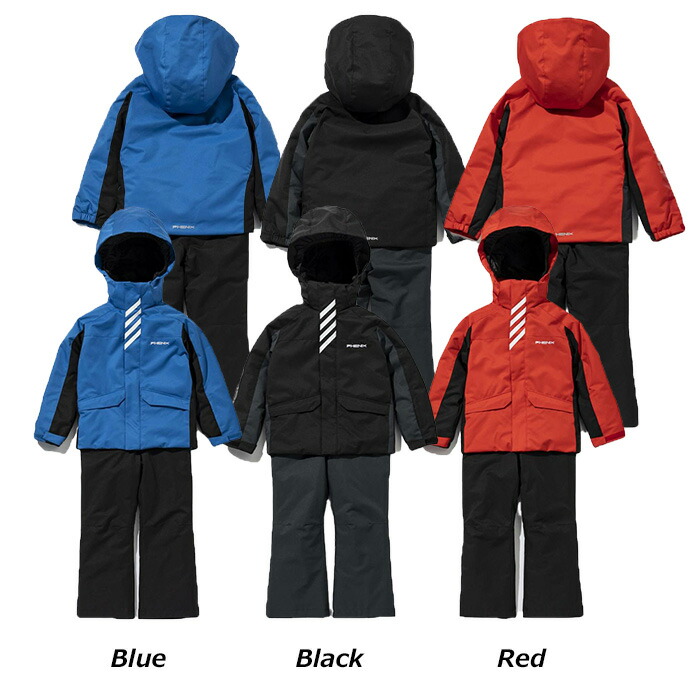 Phenix フェニックス 子供スキーウェア 130cm(115~135)黒赤 Phenix