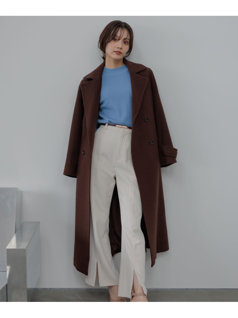 楽天市場】メルトンウールスタンドロングコート Andemiu アンデミュウ