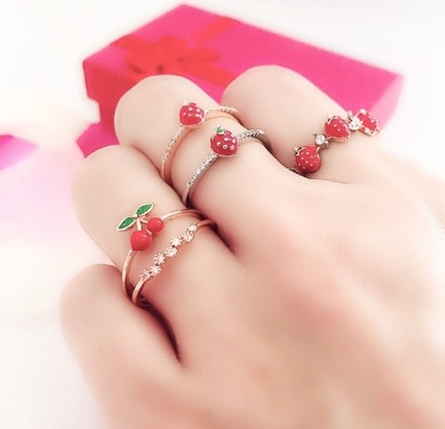 楽天市場】さくらんぼ・いちごリング rg01 : アパレル通販andante