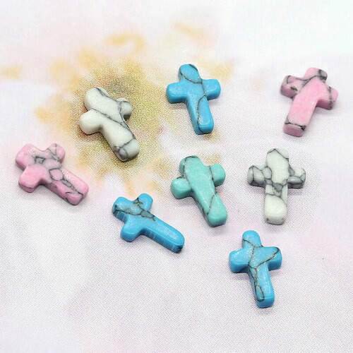 楽天市場】【☆ワンポイントに最適☆】[ターコイズ調ストーン (クロス