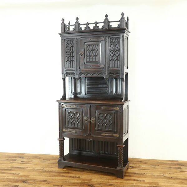 楽天市場】アンティーク 家具 キャビネット ゴシックスタイル
