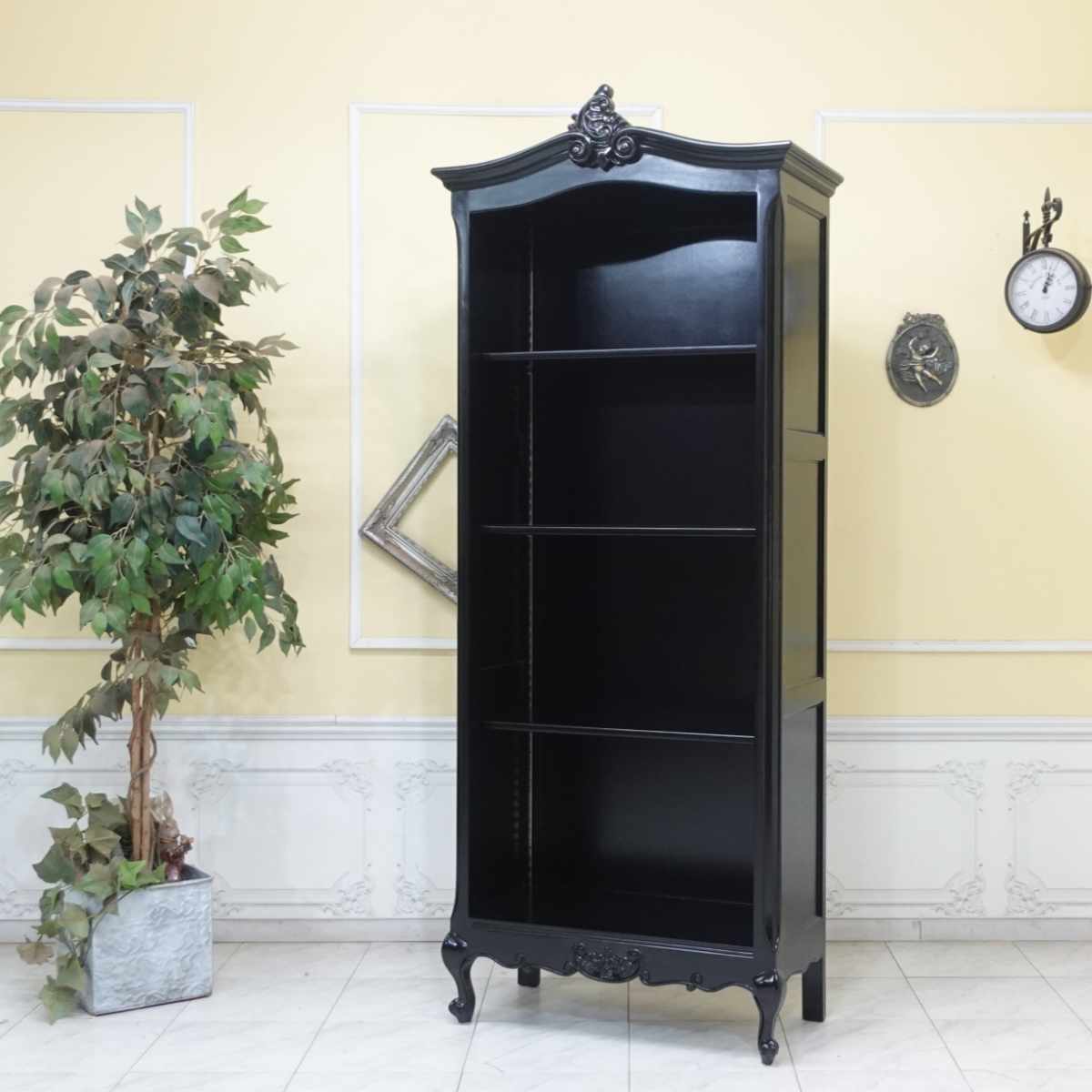 楽天市場】ブックケース ロココ調家具 ブラック 5080-s-8 輸入家具