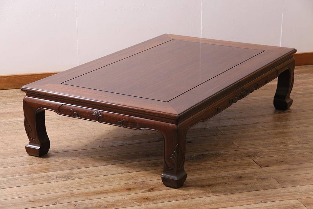 楽天市場】【中古】 座卓 唐木指物 紫檀 シタン 無垢材 漆塗り ロー