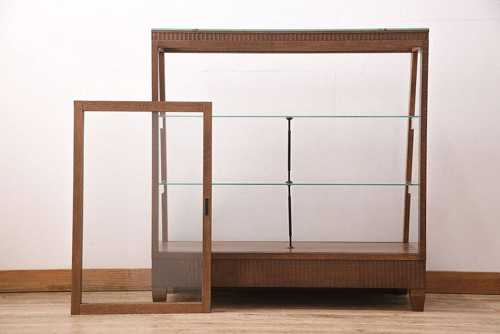 明治29年 ガラス扉の木製ケース アンティーク 明治29年 ガラス扉の木製