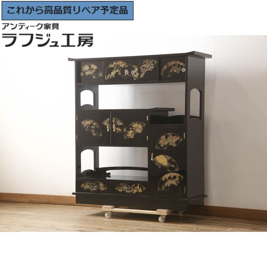 楽天市場】【中古】 美品 ☆事前問合せ必須☆ 飾り棚 輪島塗り 漆 茶棚