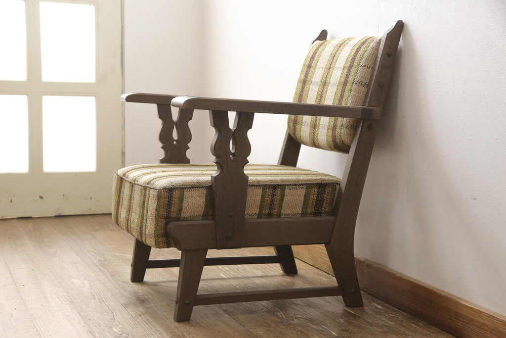 H19K86b 神戸洋家具 永田良介商店 1人掛けソファ H19K86b 神戸洋家具