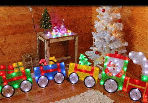 楽天市場】イルミネーション LED カラフルトレイン電車 汽車