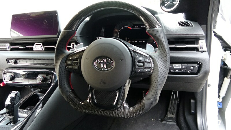 MOMO SUPRA 印字あり 車用 ハンドル ステアリング トヨタ スープラ