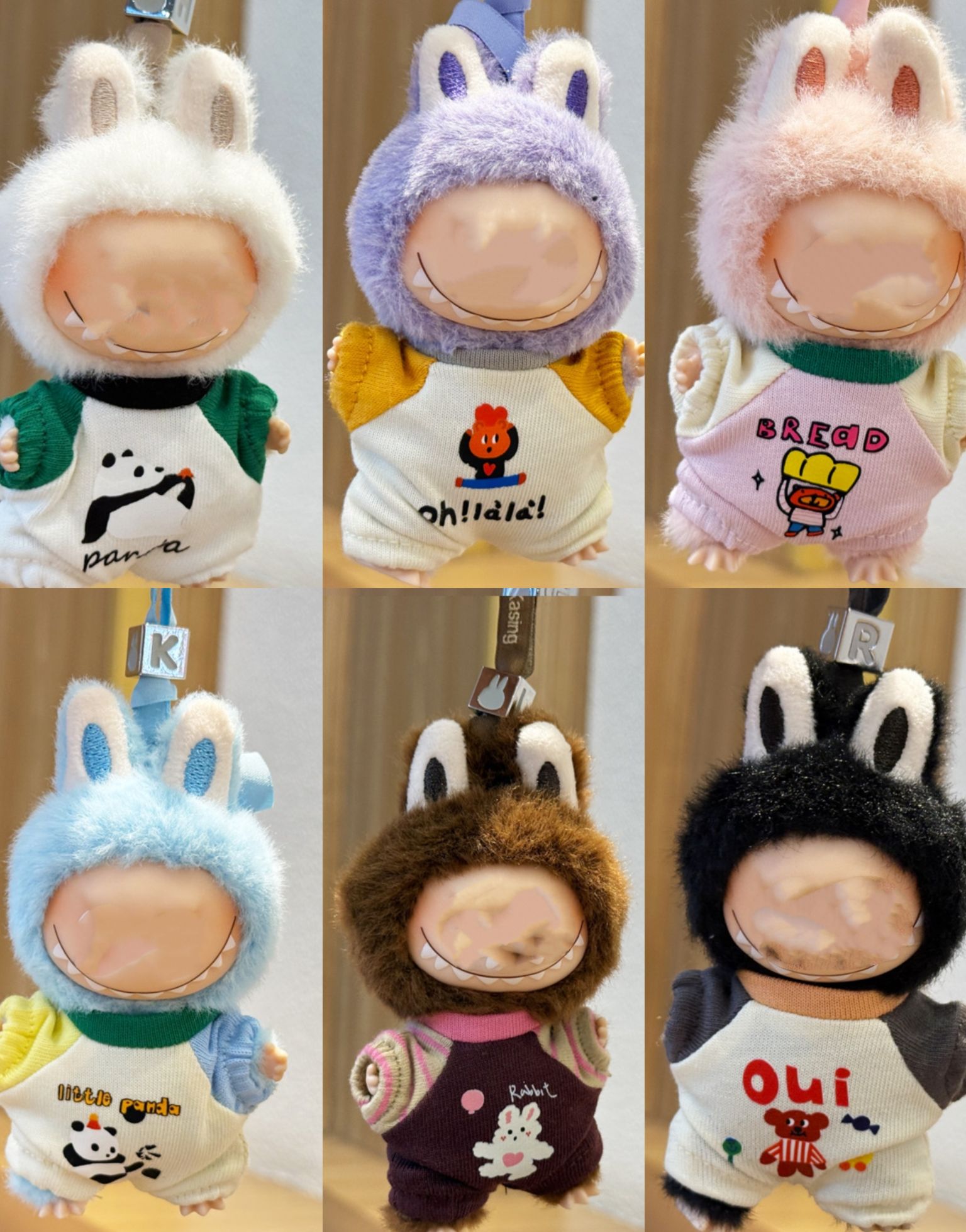 楽天市場】ラブブ4代用マカロン洋服スーツセット ぬいぐるみ服 10.5cm