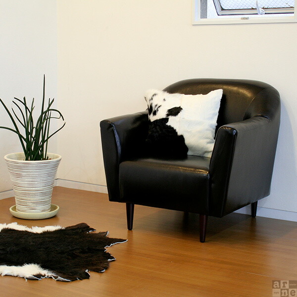 楽天市場】ソファー 一人用 合皮 レザー 黒 ブラック 一人掛け 1人