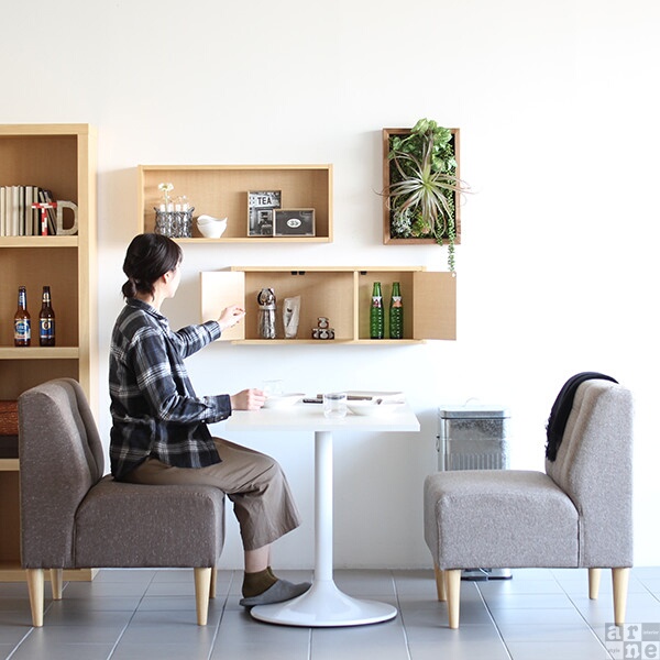 楽天市場】ウォールシェルフ ボックス 扉つき ウォールラック 壁掛け