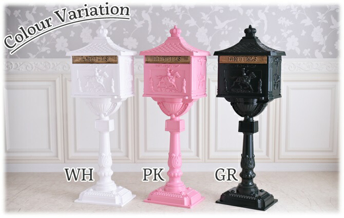 楽天市場】【新生活フェア_2/28まで！】 American 鋳物ポスト ピンク