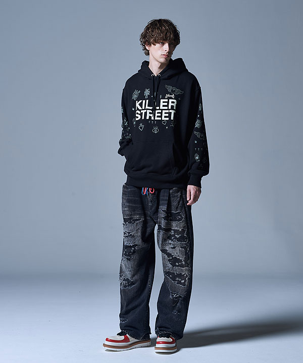 楽天市場】30％OFF SALE セール glamb グラム Heavy Damage Wide Denim