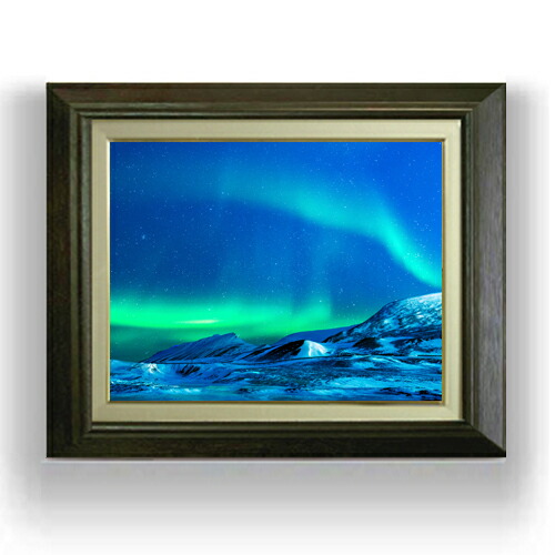 楽天市場】【油絵 直筆仕上げ】Northen灯-オーロラの灯 - F6サイズ 額
