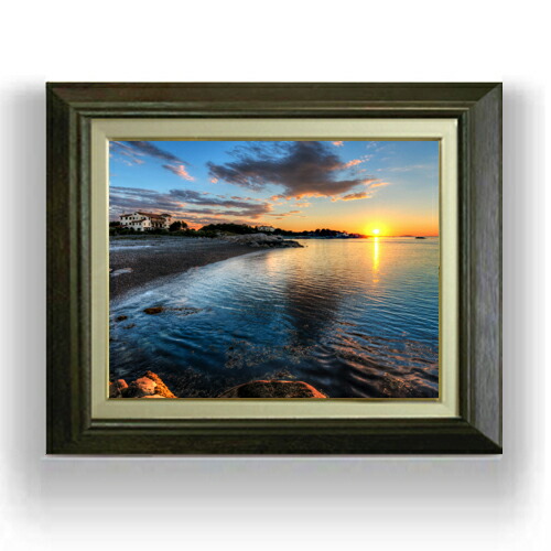 楽天市場】油彩画 松浦敬文 「水辺の城」 F6号 油絵 額入り 風景画