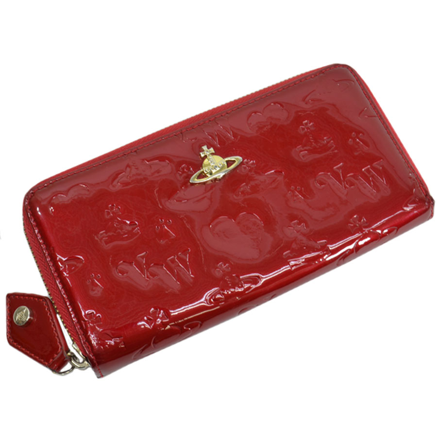 楽天市場】ヴィヴィアンウエストウッド 長財布 オーブ レッドxゴールド