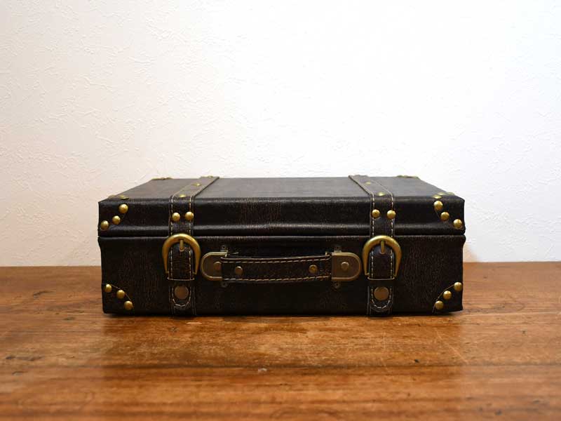 楽天市場】レザー トランクボックス バックル トランク アンティーク