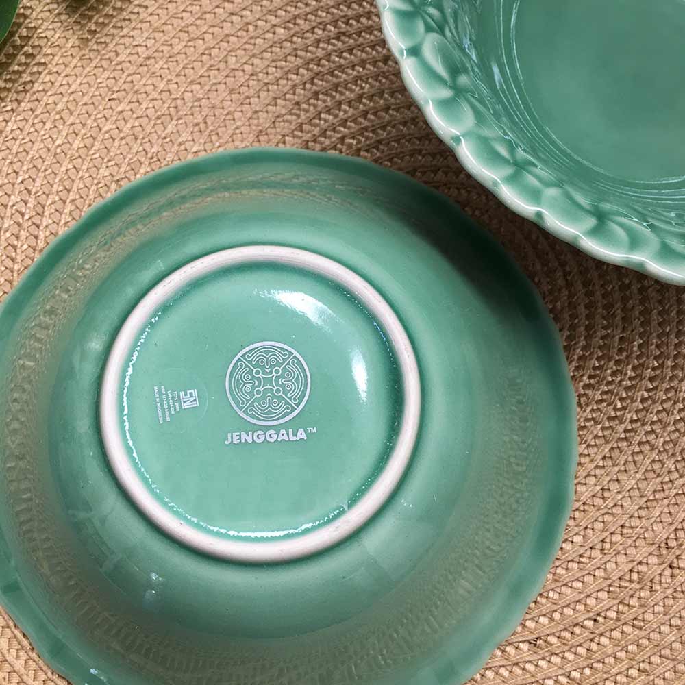 楽天市場】ジェンガラ サラダボウル セット 2個1セット 青緑 白