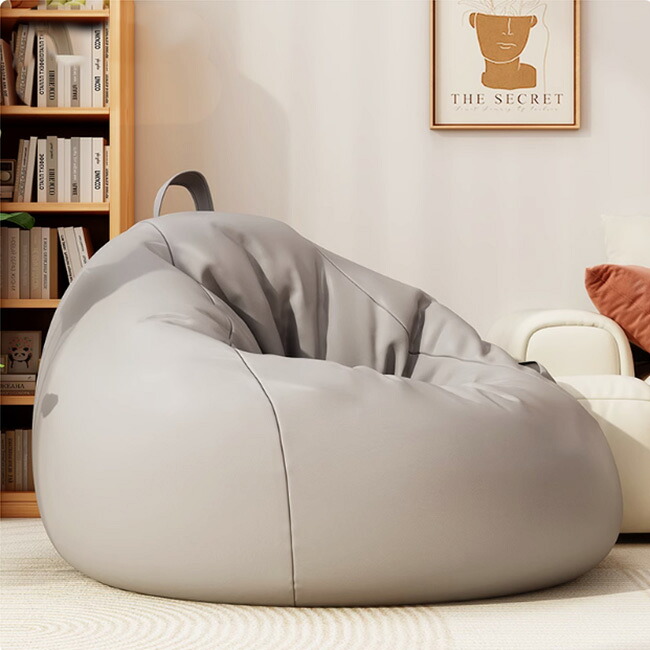 楽天市場】ビーズクッション 1人掛けソファ ポケット付き クッション