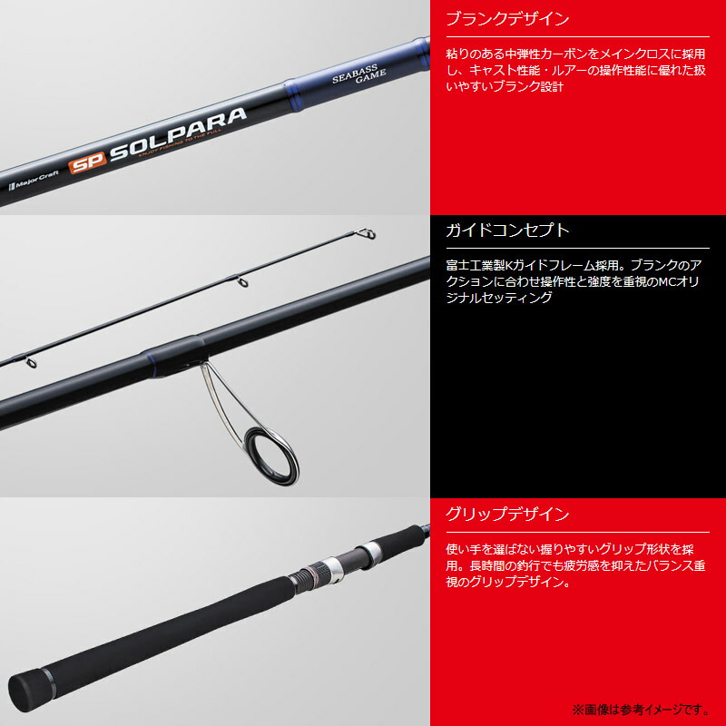 24 ソルパラ シーバス SPB-862L/ML 未使用新品 ロッドケースセット