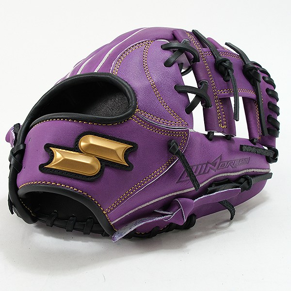 MAKOTO 硬式野球グローブ 黒/紫 硬式グローブ（色：パープル系
