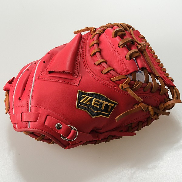 ZETT 軟式 キャッチャーミット 型付け済 美品 レッド ZETT 軟式