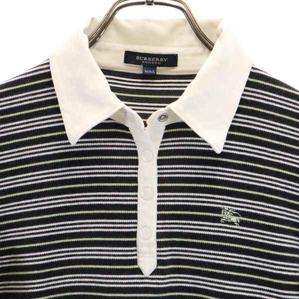 山*崎様 BURBERRY ストライプ 長袖ポロシャツ 山*崎様 BURBERRY