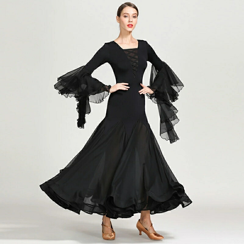 楽天市場】送料無料 社交ダンスドレス 社交ダンス衣装 ブラック 赤