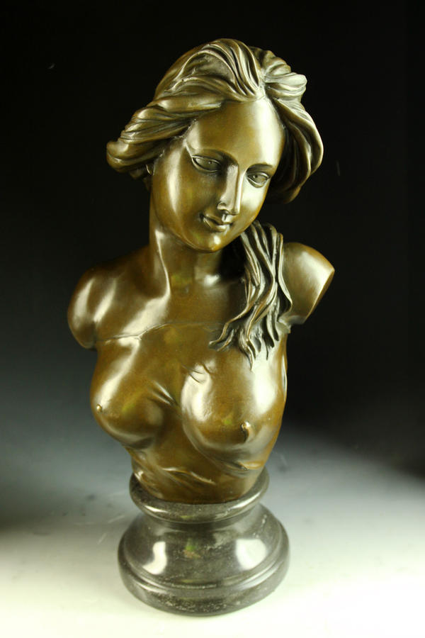 楽天市場】【送料無料】大型ブロンズ像 セクシーな裸婦の胸像 J.Gerome