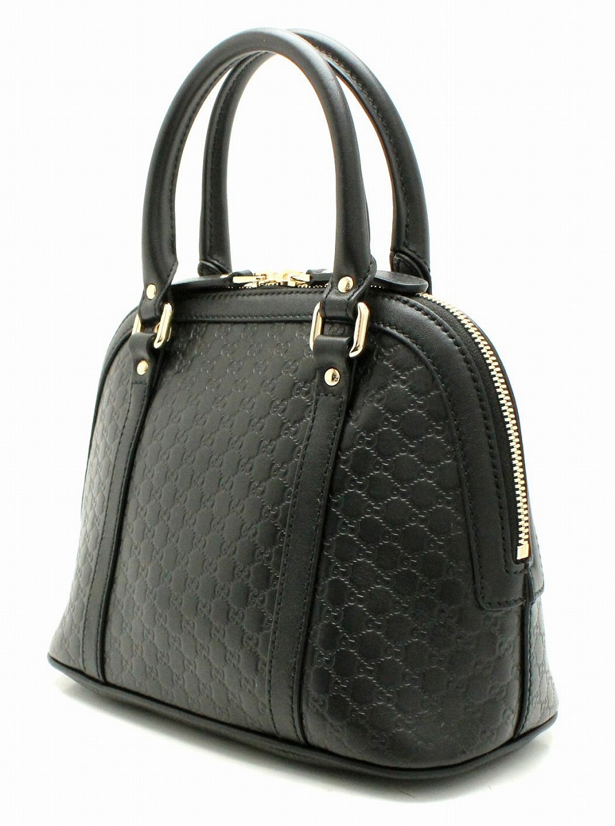 楽天市場】【バッグ】GUCCI グッチ マイクログッチシマ レザー 黒