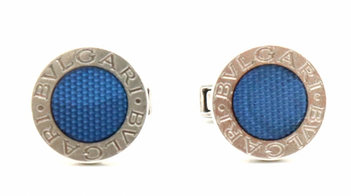 BVLGARI 青いカフリンクス
