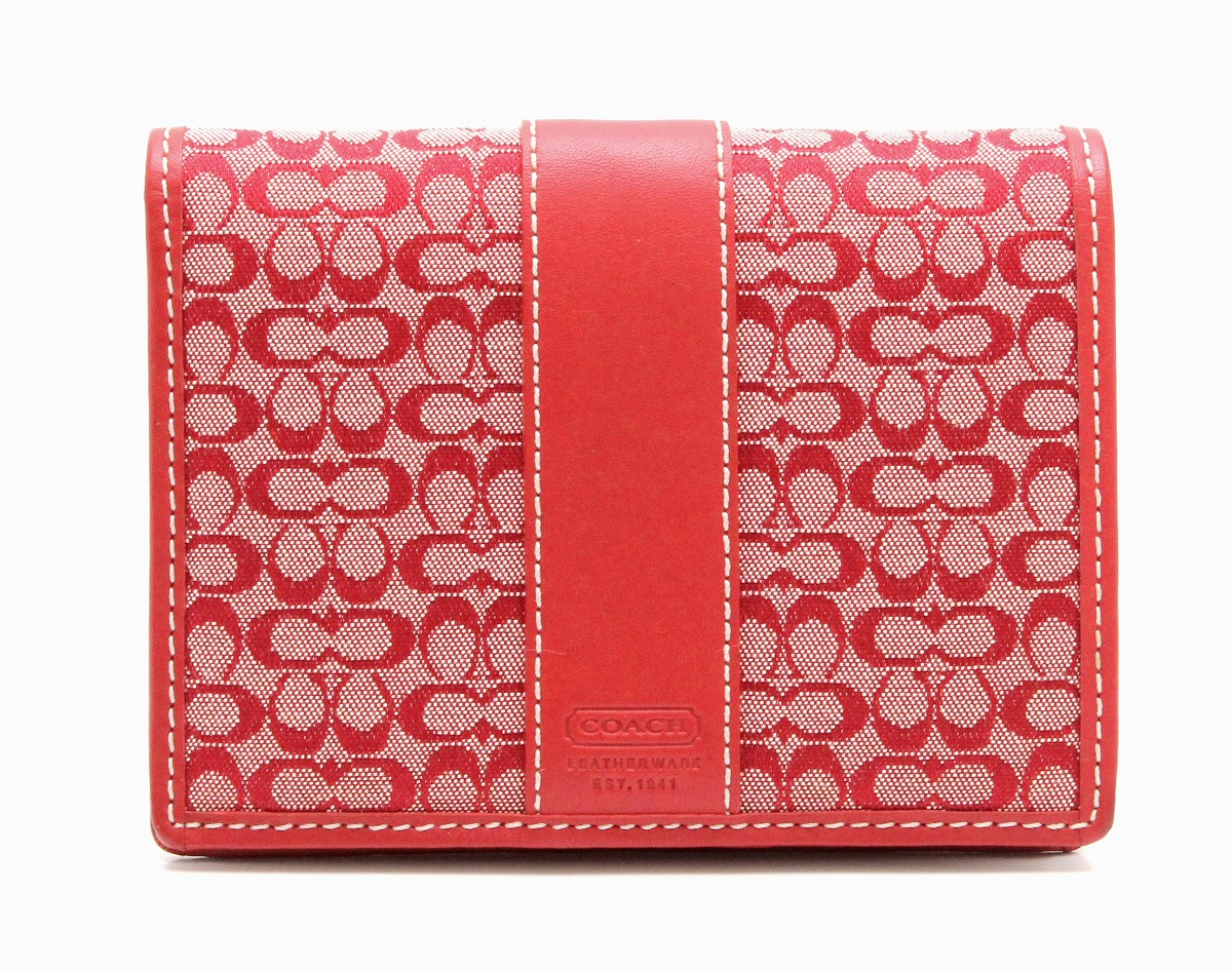楽天市場】【財布】COACH コーチ ミニシグネチャー 2つ折り財布