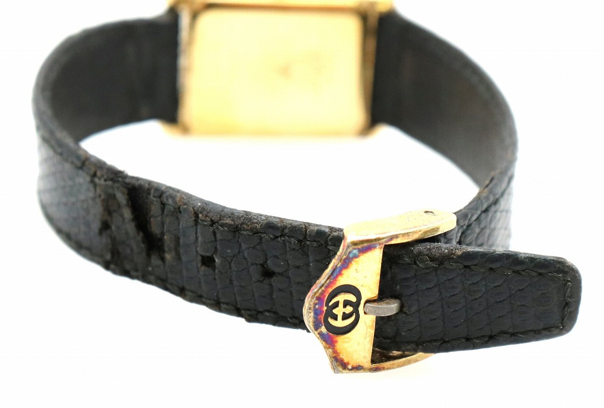 楽天市場】【ウォッチ】GUCCI グッチ ブラック文字盤 リザード革ベルト