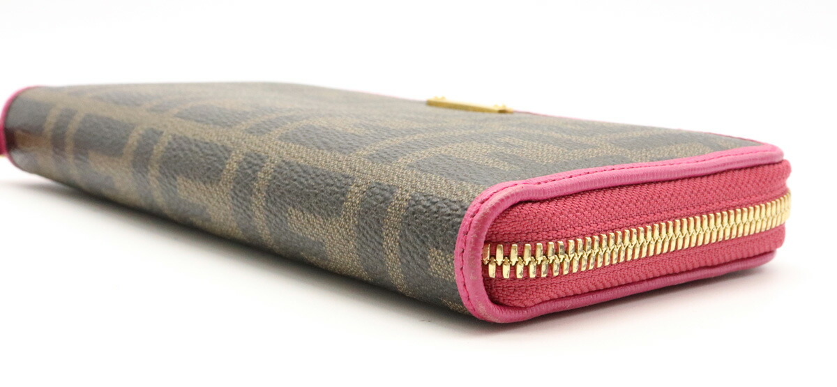 楽天市場】【財布】FENDI フェンディ ズッカ柄 ラウンドファスナー 長