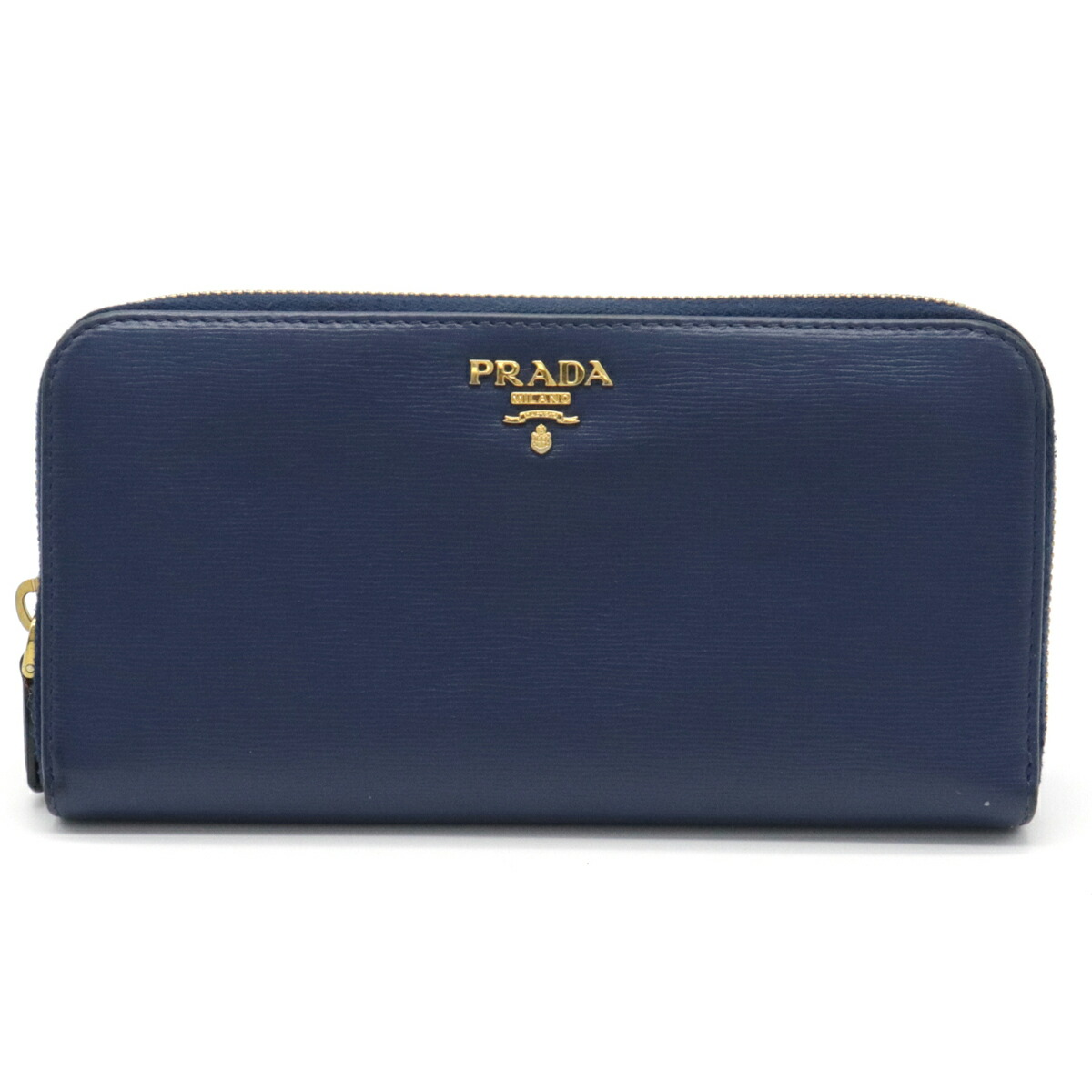 PRADA プラダ長財布 ダークブルー レザーヴィッテロムーブ 1ML506