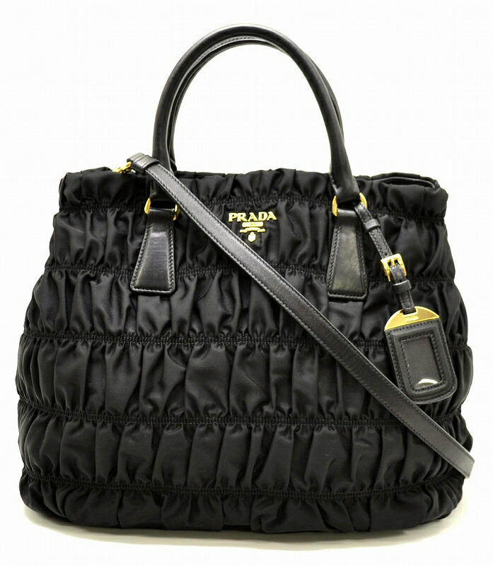 楽天市場】【バッグ】PRADA プラダ ギャザー トートバッグ ショルダー