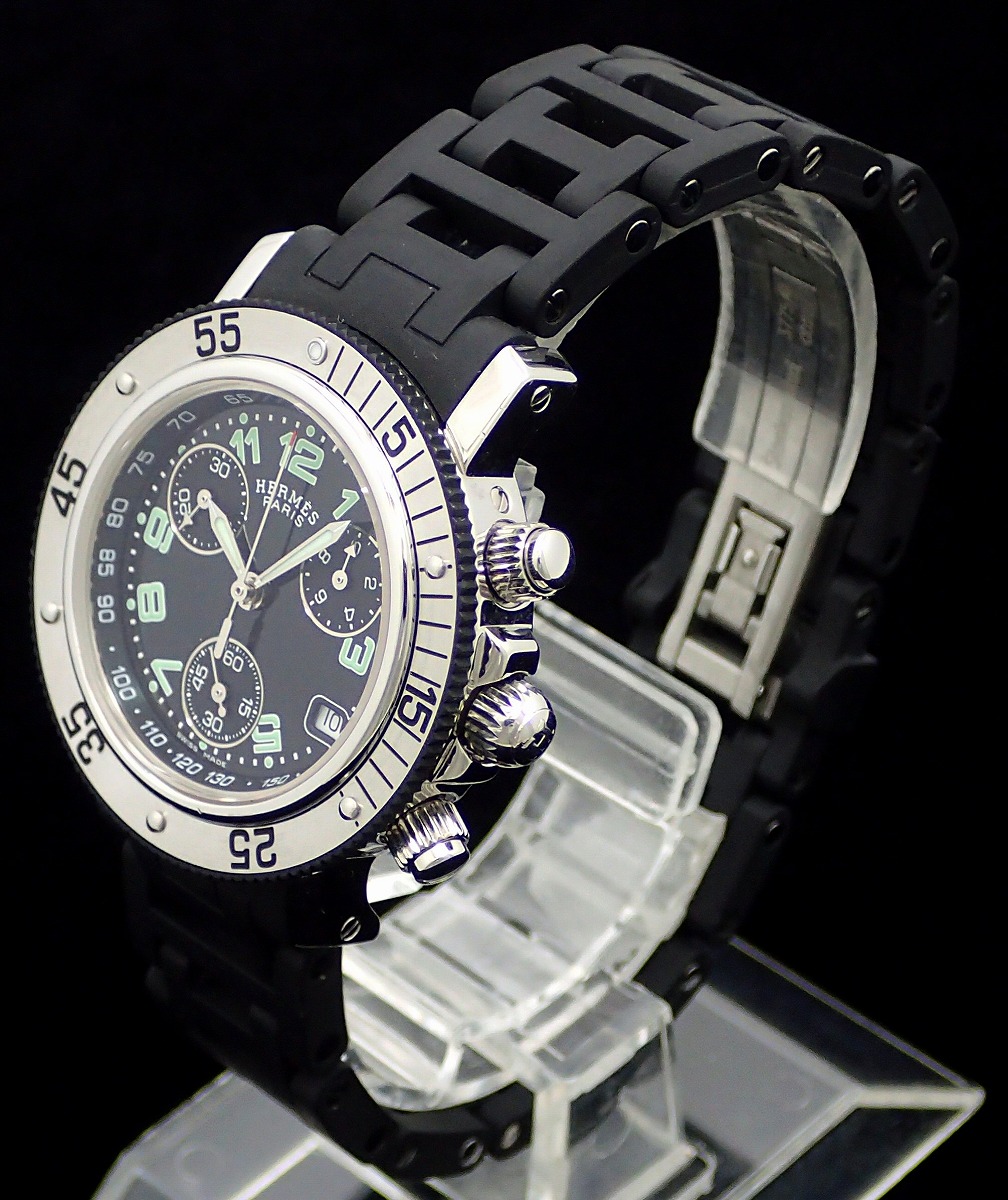 楽天市場】【ウォッチ】 HERMES エルメス クリッパー ダイバー クロノ
