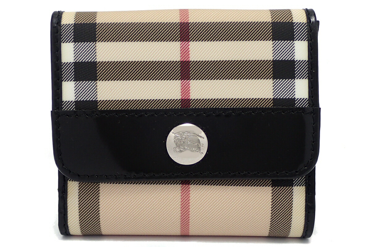 楽天市場】【未使用品】【財布】BURBERRY バーバリー Wホック 2つ折