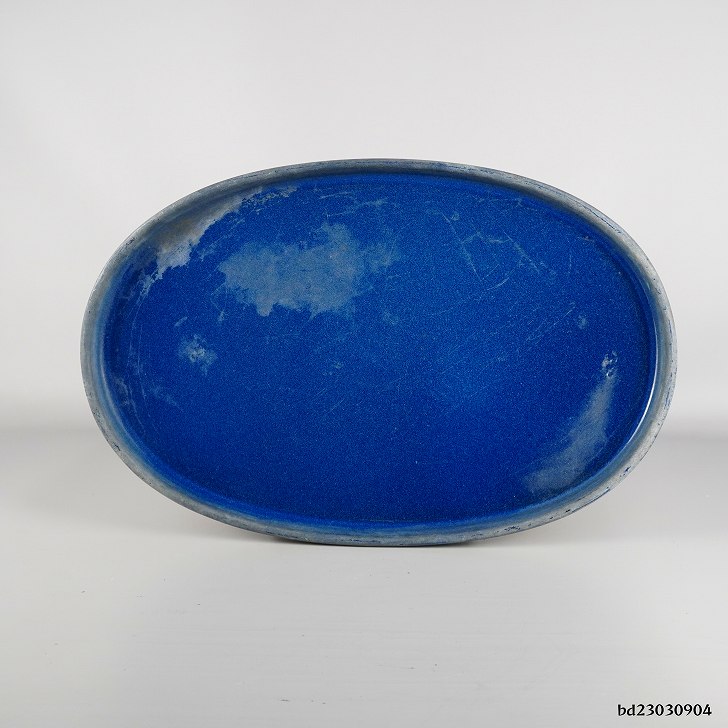 楽天市場】【中古】水盤 大型 長辺 約41.5cm 楕円 鉢 水石 盆栽 花器