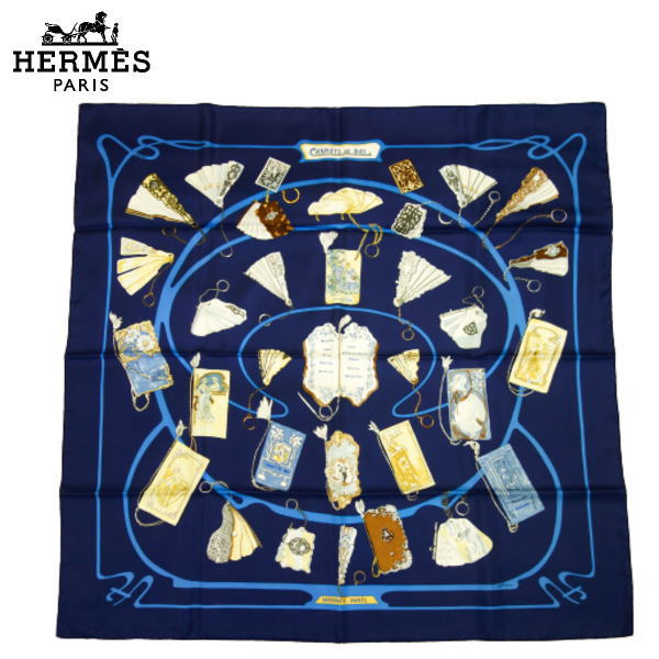 楽天市場】【中古】未使用品 HERMES エルメス カレ90 CARNETS DE BAL