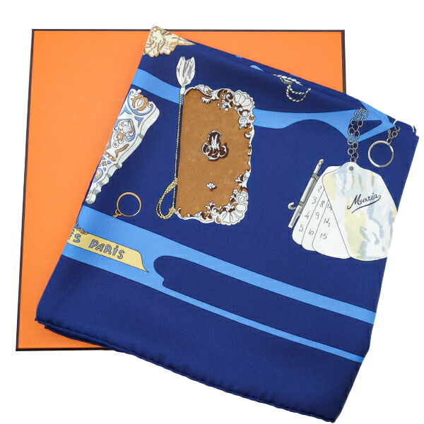 楽天市場】【中古】未使用品 HERMES エルメス カレ90 CARNETS DE BAL