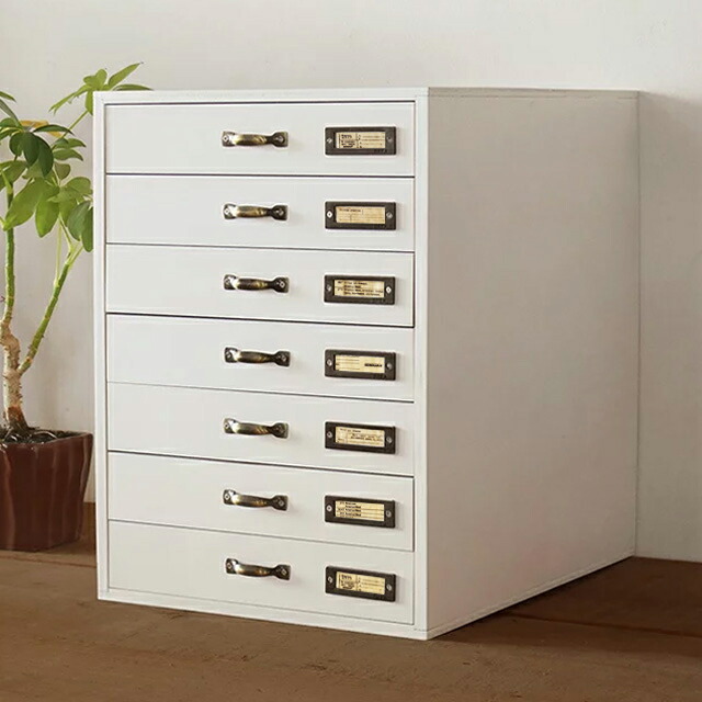 楽天市場】木製書類ケース A4サイズ 7段 アンティーク 引き出し収納