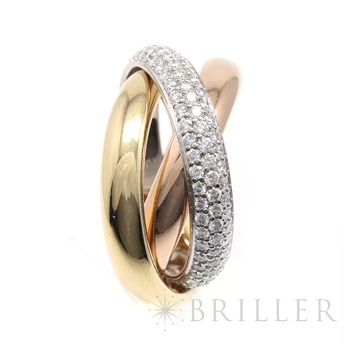 楽天市場】カルティエ トリニティ リング ホワイトゴールド イエロー