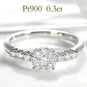 楽天市場】Pt900/K18YG/K18PG 0.30ct サークル取り巻き ダイヤモンド
