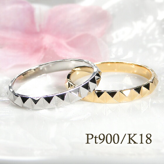 楽天市場】Pt900/K18YG 地金 カットリング【送料無料】プラチナ 18金