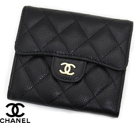 シャネル(CHANEL) キャビアスキン(Caviarskin) 三つ折り財布 | 通販
