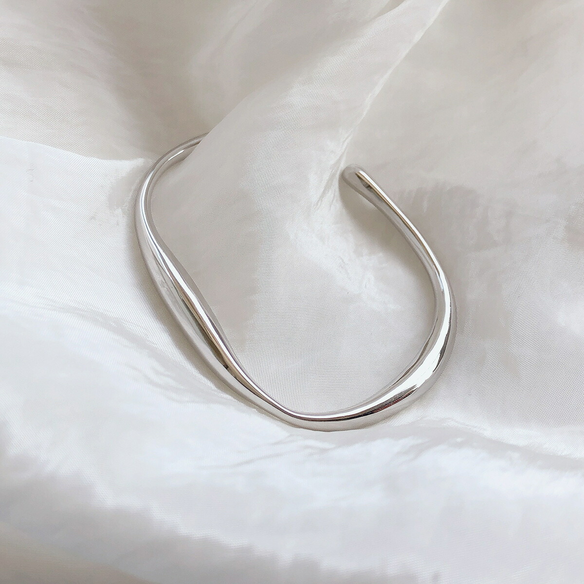 楽天市場】ブレスレット オープン バングル シルバー925 金属